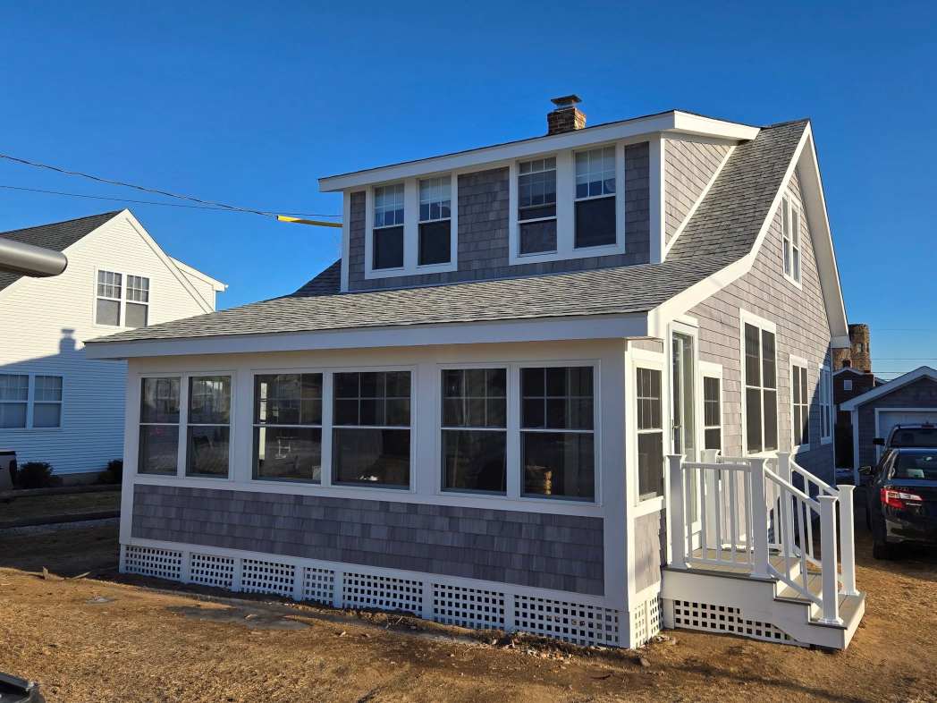 Traditional wooden house, showcasing cedar siding